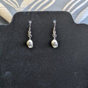Pearl and Marcasite Dangle Earrings